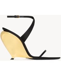Saint Laurent リュシエンヌ ウェッジ（サテンクレープ