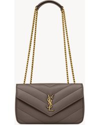 Saint Laurent - Loulou Small Matelassé Aus Lammleder - Lyst