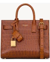 Saint Laurent - Sac De Jour En Cuir Embossé Crocodile - Lyst