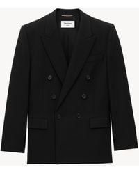 Saint Laurent - Double-Breasted Jacket - Lyst