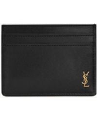 Saint Laurent - Tiny Cassandre Credit Card Case - Lyst