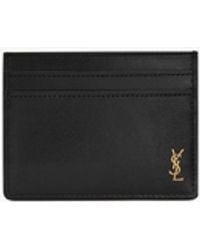 Saint Laurent - Tiny Monogram Credit Card Holder - Lyst