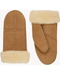 Saint Laurent - Shearling Mittens - Lyst