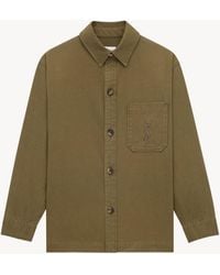 Saint Laurent - カサンドラ オーバーシャツ（コットンリネンギャバジン） グリーン - Lyst