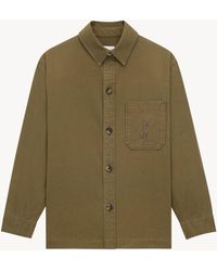Saint Laurent - Surchemise Cassandre En Coton Et Lin - Lyst