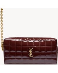 Saint Laurent - Cassandre Matelassé Carré Pouch On Chain - Lyst