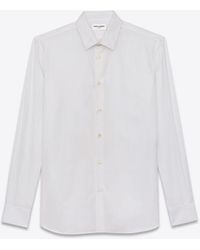 Saint Laurent - Hemd aus baumwoll-popeline weiß - Lyst