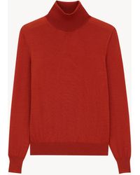 Saint Laurent - Rollkragenpullover Aus Wolle - Lyst