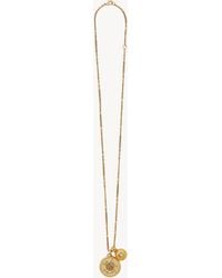 Saint Laurent - Cassandre Medallion Necklace - Lyst
