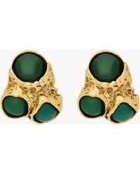 Saint Laurent - Boucles D'Oreilles À Cabochon Bulle En Résine Et Métal - Lyst