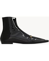 Saint Laurent - Ankle Boots Milton Aus Lackleder - Lyst