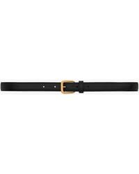 Saint Laurent - Rectangular Buckle Thin Belt - Lyst
