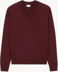 Saint Laurent - Pullover Con Scollo A V - Lyst