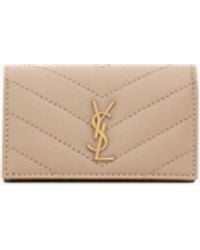 Saint Laurent - Portachiavi Sottile Cassandre Matelassé - Lyst
