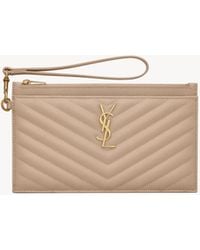 Saint Laurent - Cassandre Matelassé Large Zipped Pouch - Lyst