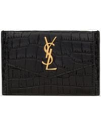 Saint Laurent - Uptown Flap Card Case - Lyst