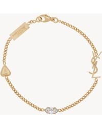 Saint Laurent - Opyum Heart Charm Bracelet - Lyst
