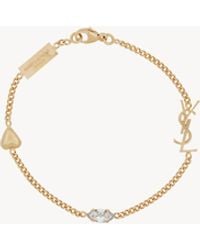 Saint Laurent - Armband Opyum Heart Mit Kristall - Lyst