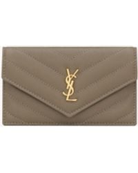 Saint Laurent - Cassandre Fragments Flap Card Case - Lyst
