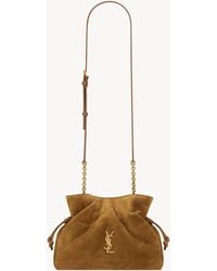 Saint Laurent - Jamie Shoulder Pouch En Suède - Lyst