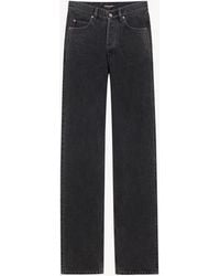 Saint Laurent - Lange Baggy-Jeans Mit V-Förmiger Taille Aus Schwarzem Französischem Denim Im 90Er-Stil - Lyst