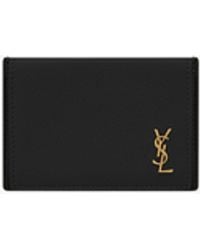 Saint Laurent - Tiny Cassandre Flap Card Case - Lyst