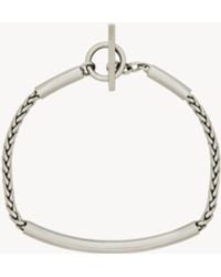 Saint Laurent - Röhren-Kettenarmband Aus Metall - Lyst