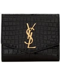 Saint Laurent - Uptown Compact Wallet - Lyst