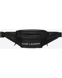 Saint Laurent Nuxx crossbody-tasche aus nylon - Schwarz