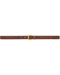 Saint Laurent - Cassandre Thin Belt - Lyst