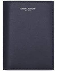 Saint Laurent - Calfskin Logo Bifold Wallet - Lyst