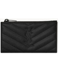 Saint Laurent - "Cassandre Matelassè" Cards Holder - Lyst