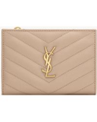 Saint Laurent - Cassandre Matelassé Fragments Bi-fold Wallet - Lyst