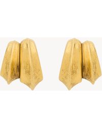 Saint Laurent - Double Blade Earrings - Lyst