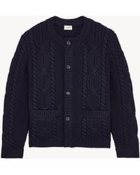 Saint Laurent - Cable-Knit Cardigan - Lyst