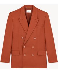 Saint Laurent - Double-Breasted Jacket - Lyst
