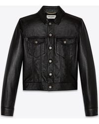 saint laurent denim jacket womens