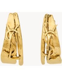 Saint Laurent - Large Cassandre Earrings - Lyst