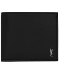 Saint Laurent - Tiny Cassandre E/w Portefeuille Avec Porte-monnaie En Cuir Lisse Noir - Lyst