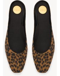 Saint Laurent - Lido Leopard Slip-On Sandals - Lyst