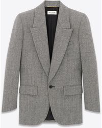 Saint Laurent - Prince Wool Blend Jacket - Lyst