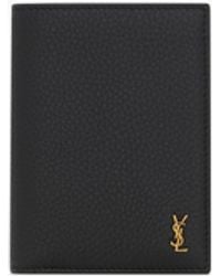 Saint Laurent - Porta Carte Di Credito Tiny Cassandre - Lyst