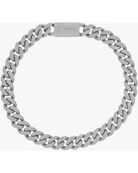 Saint Laurent - Metal Curb Chain Necklace - Lyst