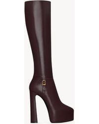 Saint Laurent - Stivali Con Plateau Nico - Lyst