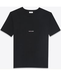 Saint Laurent T-Shirt mit Logo-Print - Schwarz