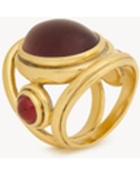 Saint Laurent - Trilogy Cabochon-Ring Aus Harz One Sizend Metall - Lyst
