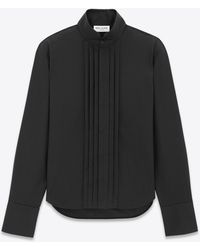 Saint Laurent - Pleated Shirt - Lyst
