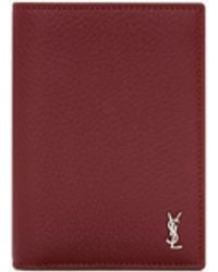 Saint Laurent - Tiny Cassandre Credit Card Wallet - Lyst