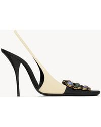 Saint Laurent - Iceland Slingback Pumps - Lyst