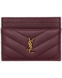 Saint Laurent - Cassandre Card Case - Lyst
